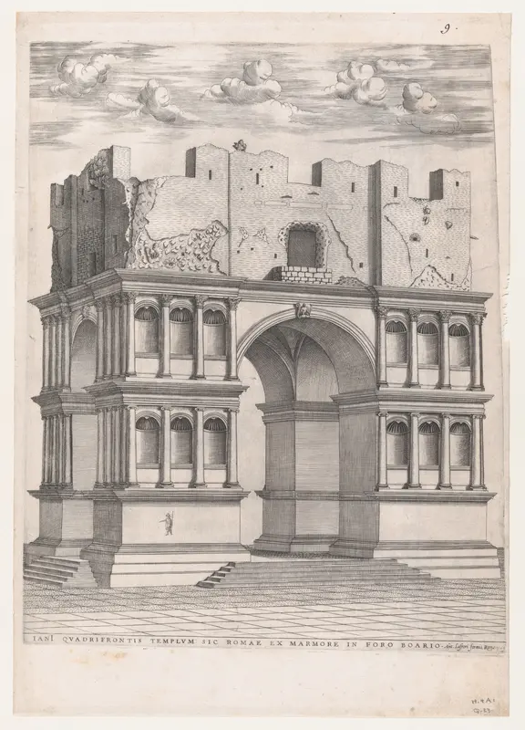 Temple of Janus, from "Speculum Romanae Magnificentiae" Wall Art by Anonymous - High-Resolution Digital Print
