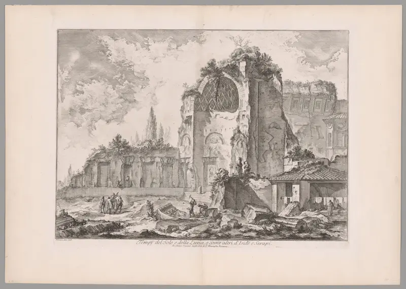 Temple of Sol and Luna…, from Views of Rome (Tempi del Sole e della Luna, o come altri, d'Iside e Serapi, from Vedute di Roma)