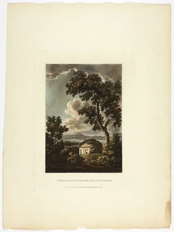 Temple of Tussis or the God of Coughing, plate twenty-nine from the Ruins of Rome Wall Art by M. Dubourg - High-Resolution Digital Print
