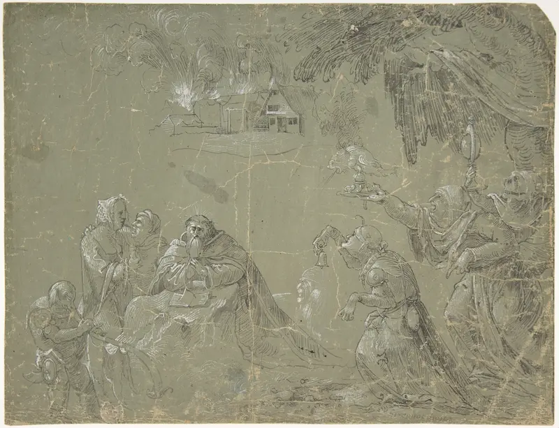 Temptation of St. Anthony (recto); Fantastic Landscape (verso) Wall Art by Jan Wellens de Cock - High-Resolution Digital Print