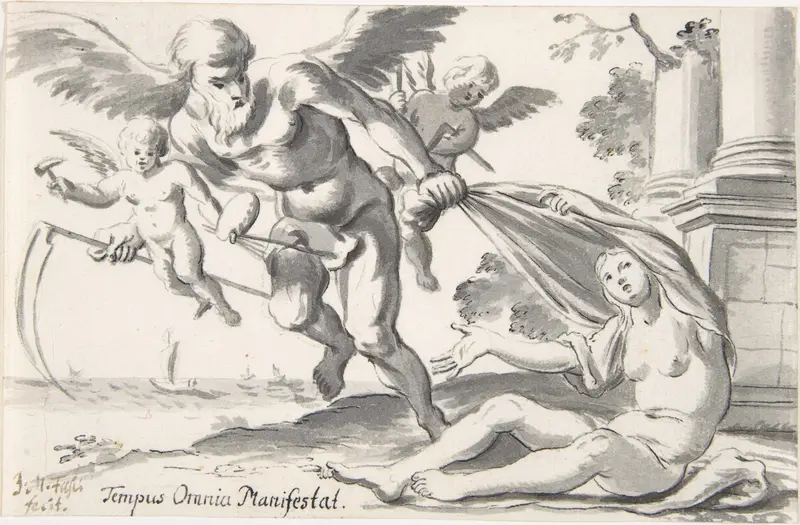 'Tempus omnia manifestat': Allegory of Art and Knowledge Wall Art by Johann Melchior Füssli - High-Resolution Digital Print