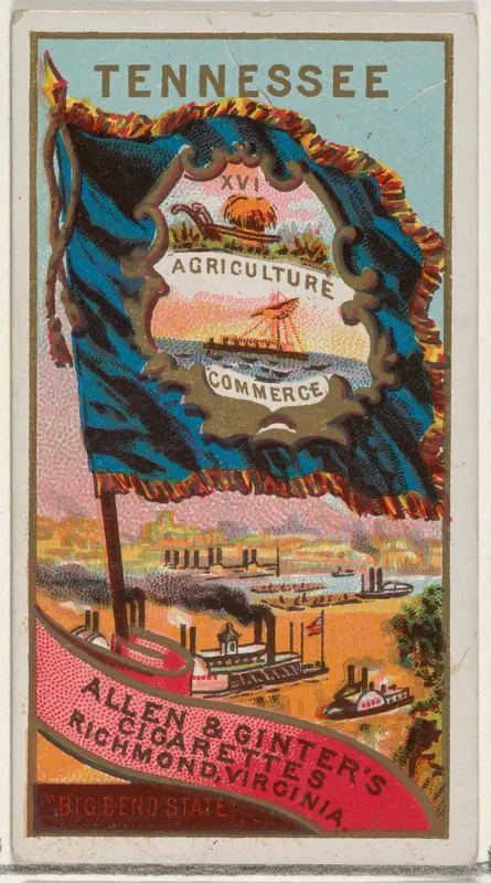 Tennessee, from Flags of the States and Territories (N11) for Allen & Ginter Cigarettes Brands Wall Art by Allen & Ginter - High-Resolution Digital Print