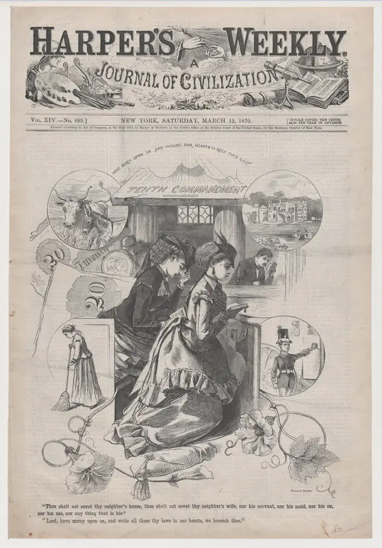 "Tenth Commandment" (from "Harper's Weekly," Vol. XIV) Wall Art by Winslow Homer - High-Resolution Digital Print