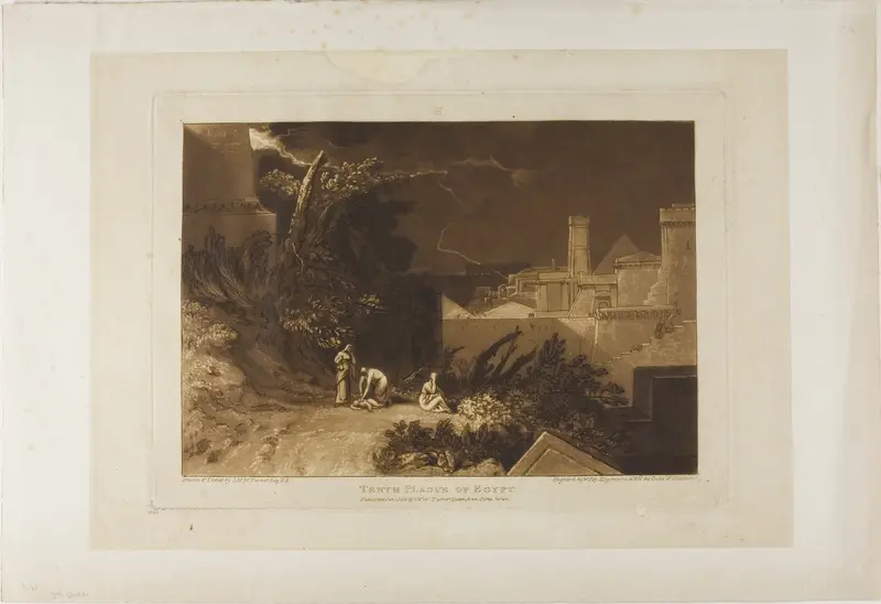 Tenth Plague of Egypt, plate 61 from Liber Studiorum Wall Art by Joseph Mallord William Turner - High-Resolution Digital Print