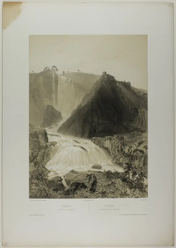 Terni: Marble Falls, plate twenty from Italie Monumentale et Pittoresque