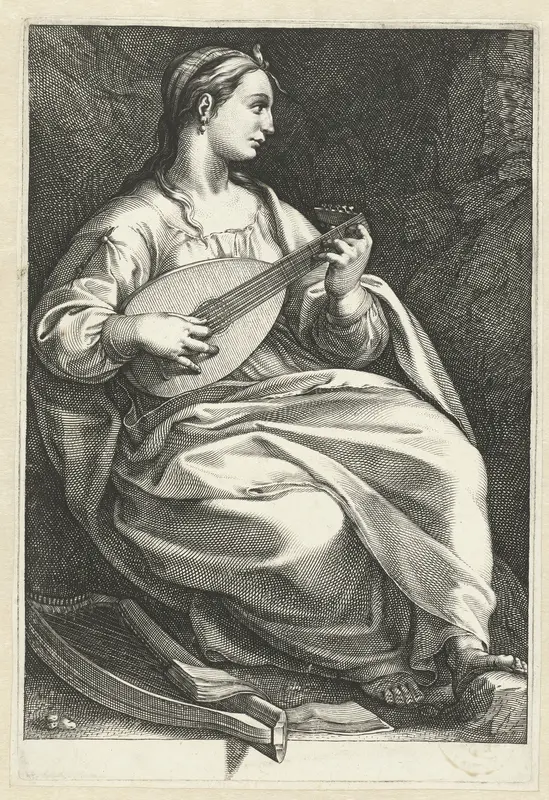 Terpsichore Wall Art by Hendrick Goltzius - High-Resolution Digital Print