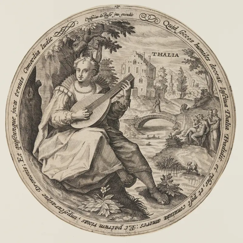 Terpsichore, from The Muses Wall Art by Crispijn van de Passe, I - High-Resolution Digital Print