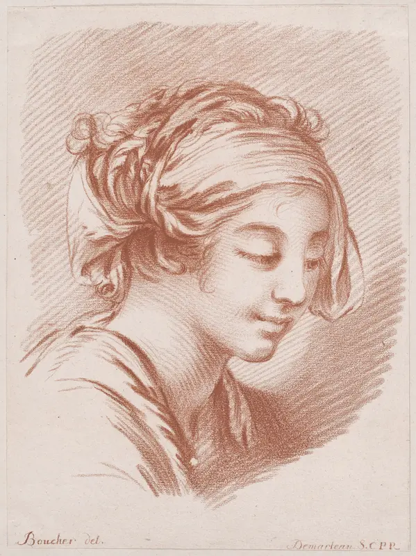 Tête de paysanne Wall Art by Gilles Demarteau - High-Resolution Digital Print