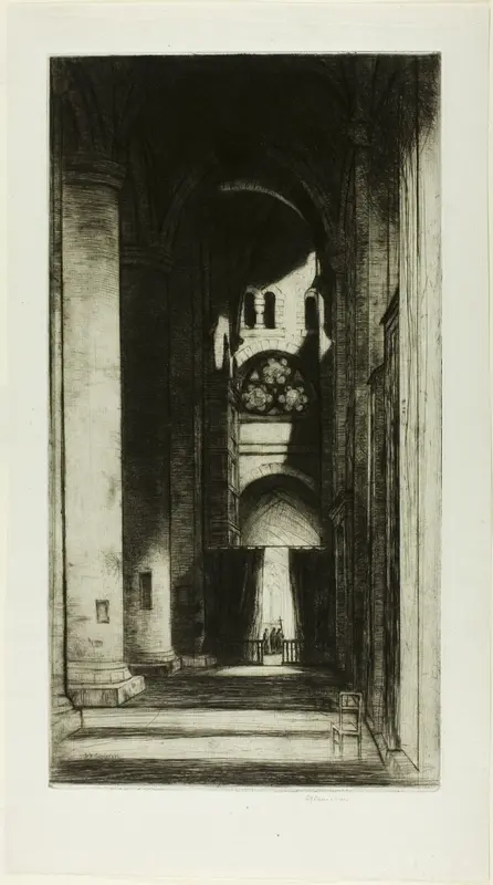 Tewkesbury Abbey Wall Art by David Young Cameron - High-Resolution Digital Print