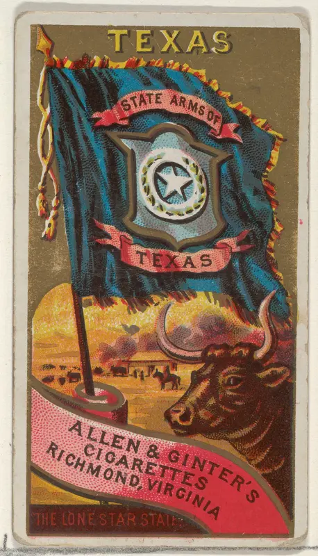 Texas, from Flags of the States and Territories (N11) for Allen & Ginter Cigarettes Brands Wall Art by Allen & Ginter - High-Resolution Digital Print