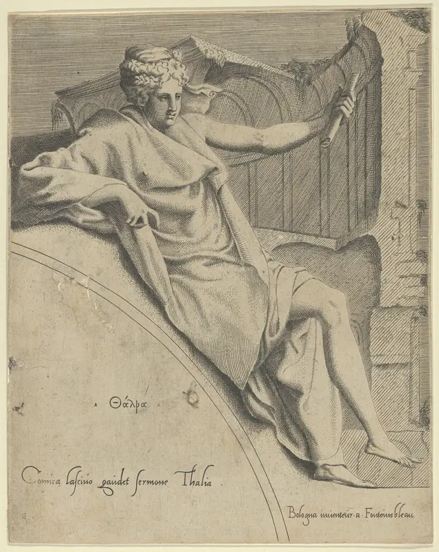 Thalia, from "The Muses and the Three Great Goddesses" Wall Art by Anonymous, Italian, 16th century - High-Resolution Digital Print