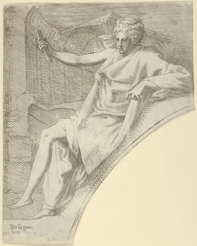 Thalia, from "Twelve Muses and Goddesses" Wall Art by Léon Davent - High-Resolution Digital Print