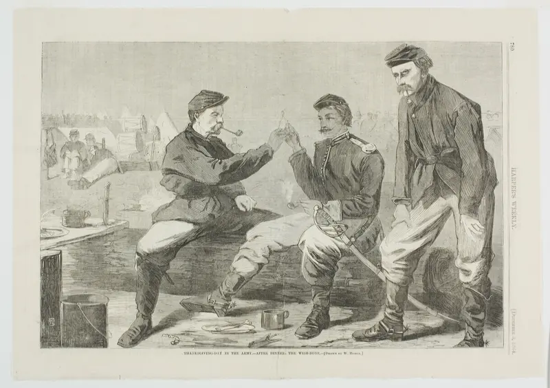 Thanksgiving Day in the Army—After Dinner: The Wish Bone