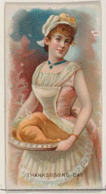 Thanksgiving Day, United States, from the Holidays series (N80) for Duke brand cigarettes Wall Art by W. Duke, Sons & Co. - High-Resolution Digital Print