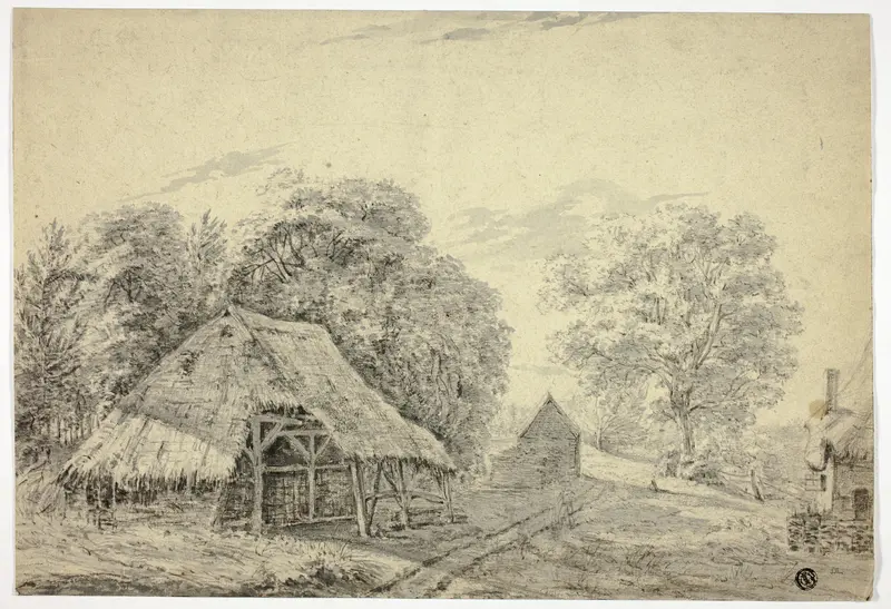 Thatched Shed on Farm Wall Art by Unknown artist - High-Resolution Digital Print