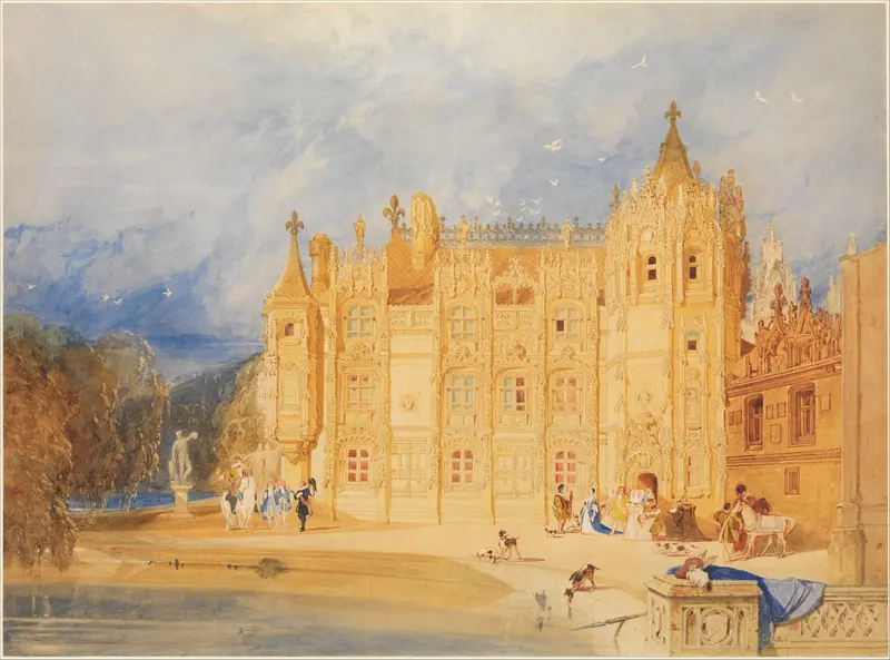 The Abbatial House, Abbey of St. Ouen, Rouen Wall Art by John Sell Cotman - High-Resolution Digital Print