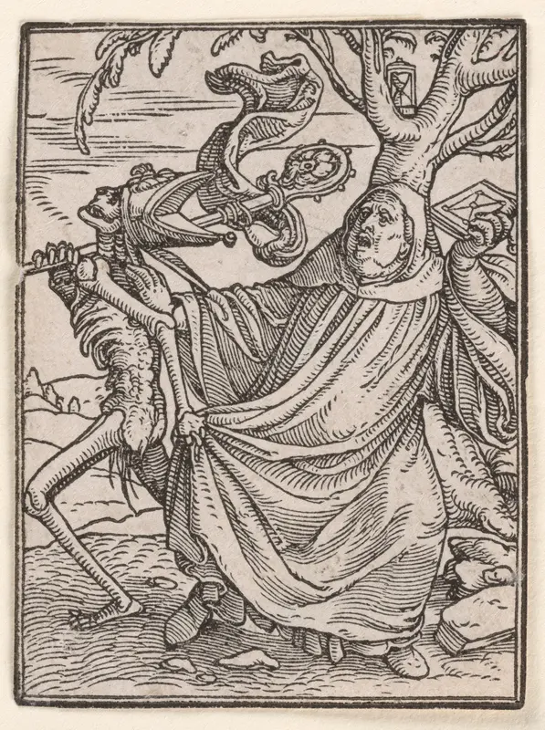 The Abbot, from "The Dance of Death" Wall Art by Hans Holbein the Younger - High-Resolution Digital Print