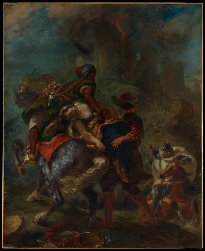 The Abduction of Rebecca Wall Art by Eugène Delacroix - High-Resolution Digital Print