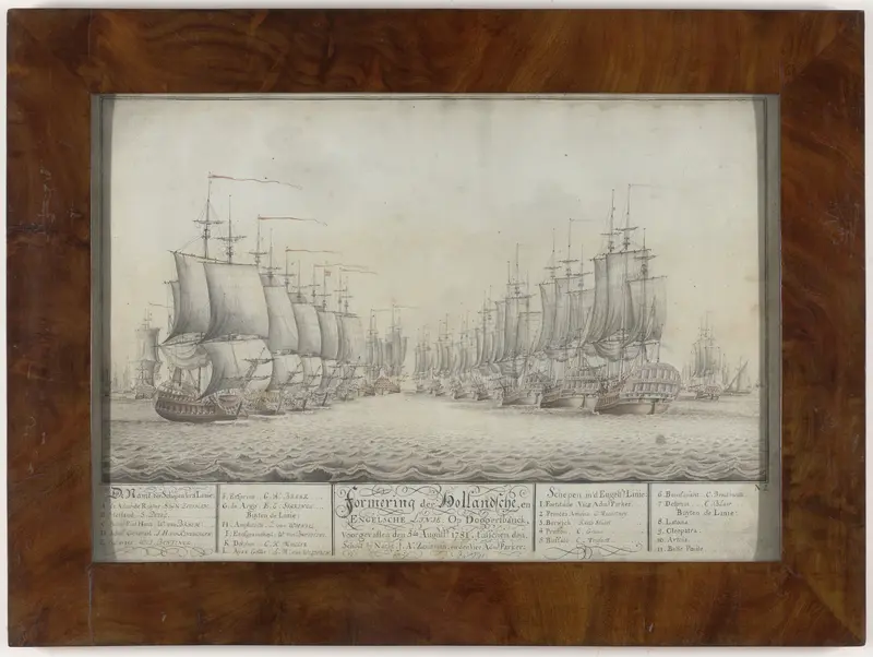 The Action off Dogger Bank (5 August 1781) Wall Art by Unknown - High-Resolution Digital Print