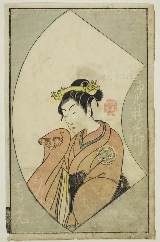 The Actor Anegawa Shinshiro II, from "A Picture Book of Stage Fans (Ehon butai ogi)"