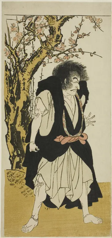 The Actor Ichikawa Danjuro V as the Renegade Buddhist Monk Wantetsu from Okamidani, in the Fifth Scene of the Play Date Nishiki Tsui no Yumitori (A Dandyish Brocade: Opposing Warriors), Performed at the Morita Theater in the Eleventh Month, 1778 Wall Art by Katsukawa Shunsho - High-Resolution Digital Print