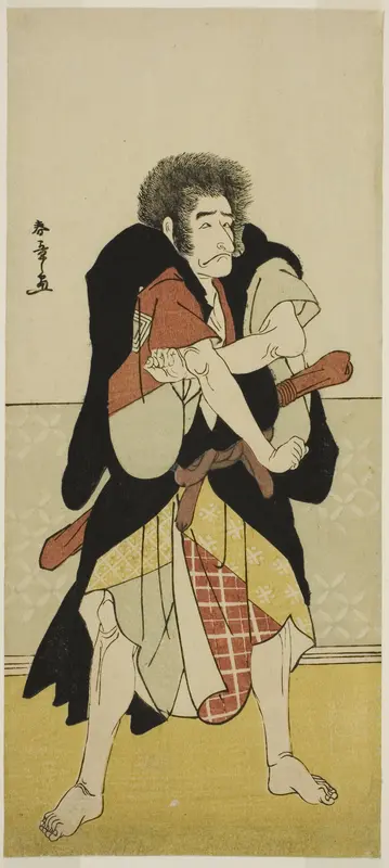 The Actor Ichikawa Danjuro V as the Renegade Monk Wantetsu of Okami-dani in the Play Date Nishiki Tsui no Yumitori, Performed at the Morita Theater in the Eleventh Month, 1778 Wall Art by Katsukawa Shunsho - High-Resolution Digital Print