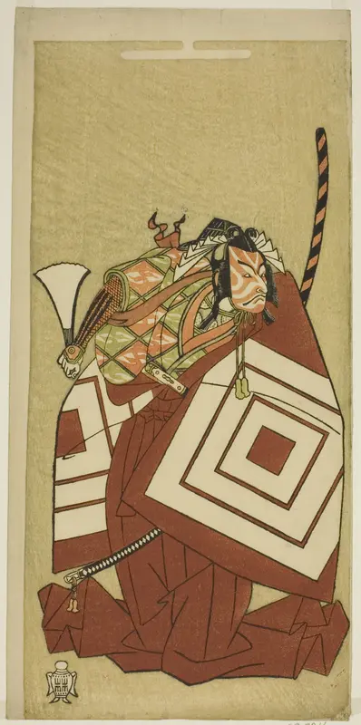 The Actor Ichikawa Danjuro V as Watanabe Kiou Takiguchi in the Play Nue no Mori Ichiyo no Mato, Performed at the Nakamura Theater in the Eleventh Month, 1770