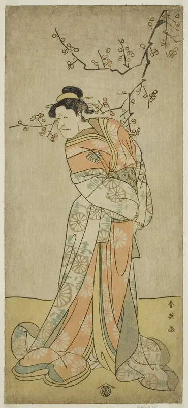 The Actor Ichikawa Ebizo (Danjuro V) as the Lady-in-Waiting Iwafuji in the Play Gozen-gakari Sumo Soga, Performed at the Kawarazaki Theater in the First Month, 1793 (?)