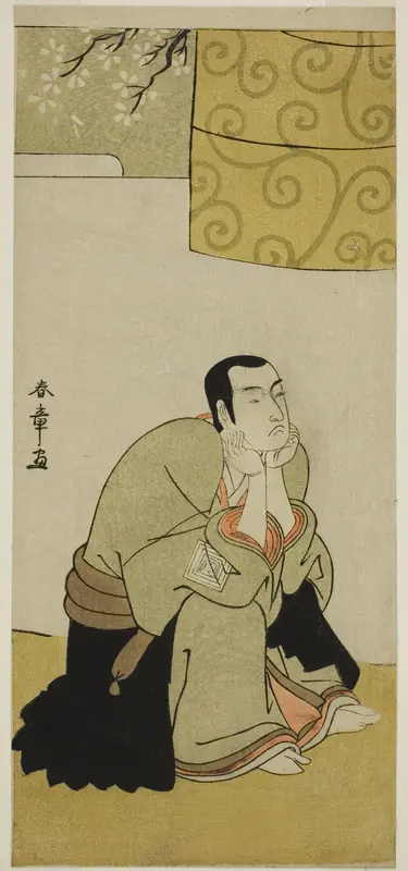 The Actor Ichikawa Monnosuke II as a Buddhist Monk in the Play Edo no Hana Mimasu Soga, Performed at the Nakamura Theater in the Fourth Month, 1783