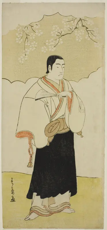 The Actor Ichikawa Monnosuke II as the Monk Renseibo in the Play Hatsumombi Kuruwa Soga, Performed at the Nakamura Theater in the Third Month, 1780 Wall Art by Katsukawa Shunsho - High-Resolution Digital Print