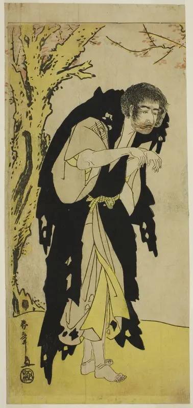 The Actor Ichikawa Monnosuke II as the Renegade Monk Zenjibo Disguised as Dainichibo in the Play Edo no Fuji Wakayagi Soga, Performed at the Nakamura Theater in the First Month, 1789 Wall Art by Katsukawa Shunsho - High-Resolution Digital Print