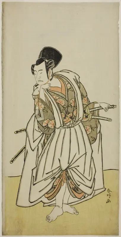 The Actor Ichikawa Yaozo II as Sakura-maru in the Play Sugawara Denju Tenarai Kagami, Performed at the Ichimura Theater in the Seventh Month, 1776