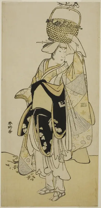 The Actor Ichikawa Yaozo III as Shiragiku in the Dance Sequence "Shinobu Uri" in the Play Hatsuhana Mimasu Soga, Performed at the Nakamura Theater in the First Month, 1785