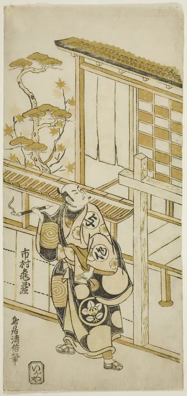 The Actor Ichimura Kamezo I as Tanba Yosaku Wall Art by Torii Kiyonobu II - High-Resolution Digital Print