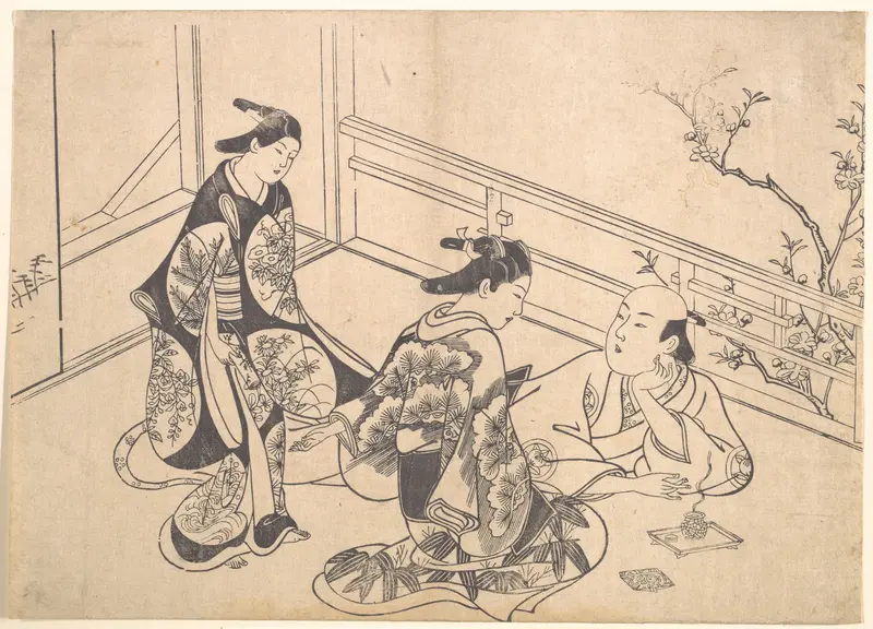 The Actor Ichimura Takenojo Reclining on a Balcony