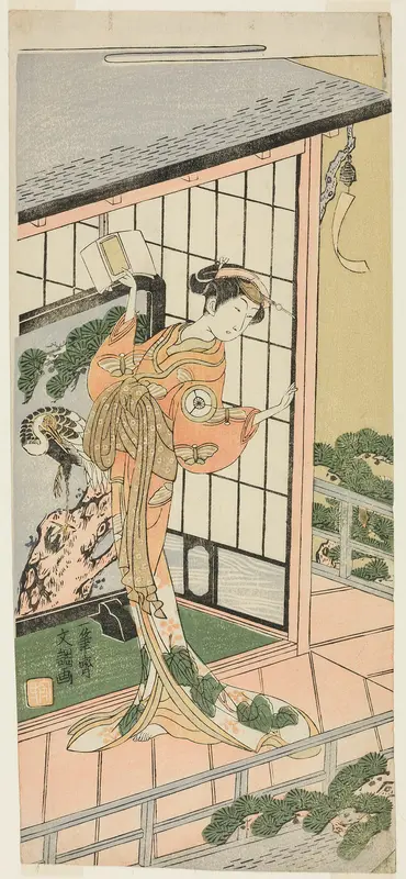 The Actor Iwai Hanshiro IV as Okaru in Act Seven of the Play Chushingura (Treasury of the Forty-seven Loyal Retainers), Performed at the Morita Theater from the Third Day of the Fourth Month, 1769 Wall Art by Ippitsusai Buncho - High-Resolution Digital Print