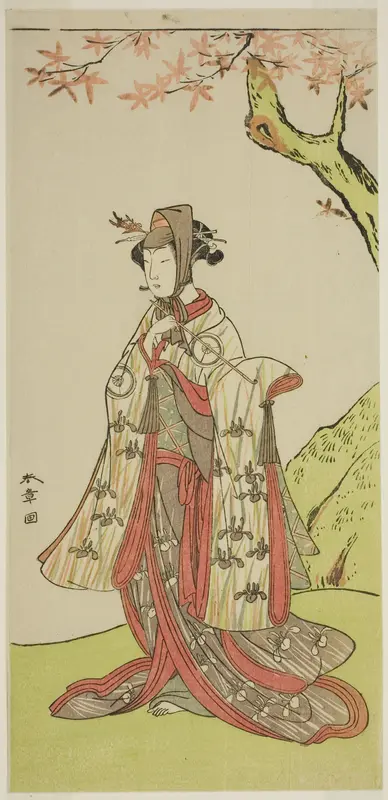 The Actor Iwai Hanshiro IV as Princess Sakura (Sakura Hime) in the Play Wada Sakamori Eiga Kagami, Performed at the Nakamura Theater in the Third Month, 1773