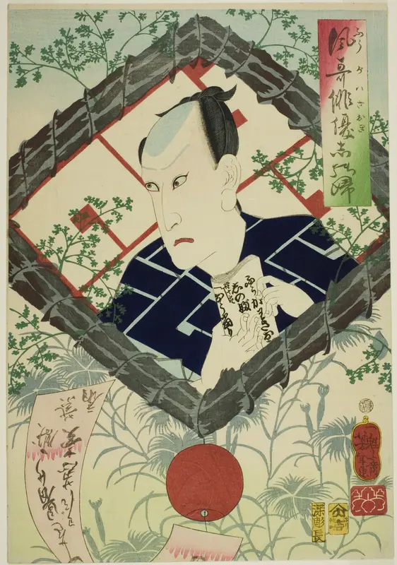The Actor Kawarazaki Gonjuro I, from the series "Reminiscences of Elegant Actors (Fuga wazaogi shinobu)"