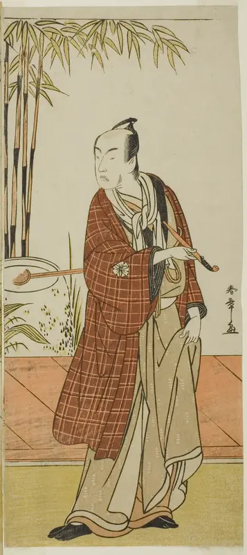 The Actor Matsumoto Koshiro IV as Honcho-maru Tsunagoro (?) in the Play Hono Nitta Daimyojin (?), Performed at the Morita Theater (?) in the Seventh Month, 1777 (?)