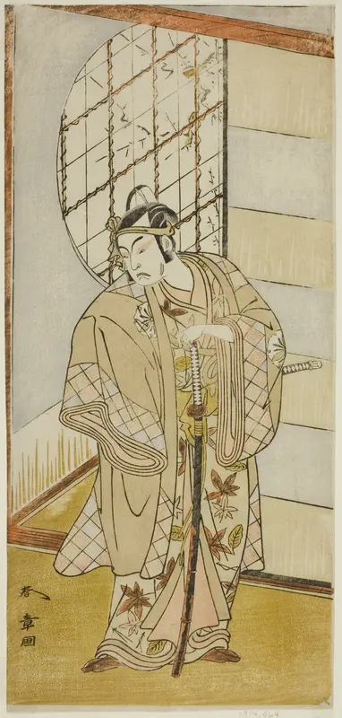 The Actor Matsumoto Koshiro IV as Matsuo-maru in the Play Sugawara Denju Tenarai Kagami, Performed at the Nakamura Theater in the Ninth Month, 1773