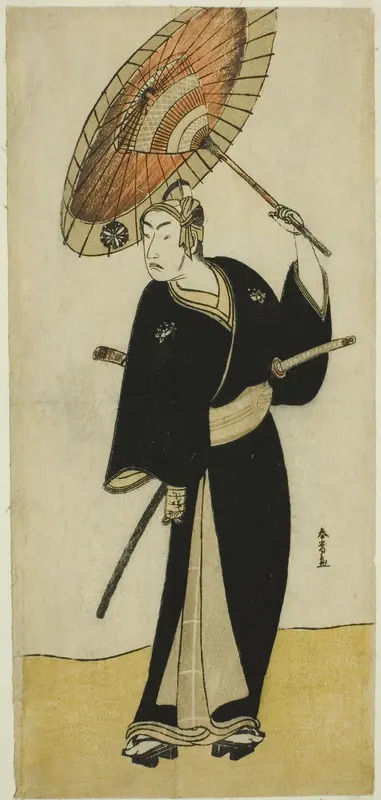 The Actor Matsumoto Koshiro IV as Sukeroku in the Play Sukeroku Yukari no Edo-zakura, Performed at the Ichimura Theater in the Sixth Month, 1782