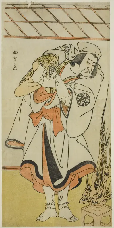 The Actor Nakamura Nakazo I as Chinzei Hachiro Tametomo Disguised as an Ascetic Monk, in the Play Kitekaeru Nishiki no Wakayaka, Performed at the Nakamura Theater in the Eleventh Month, 1780