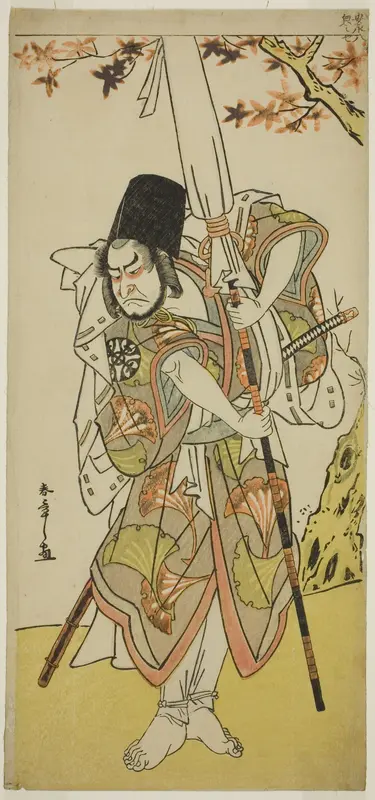 The Actor Nakamura Nakazo I as Katsuhei, Servant of a Princely Family, in the Play Uta Kurabe Tosei Moyo, Performed at the Morita Theater in the Eleventh Month, 1779 Wall Art by Katsukawa Shunsho - High-Resolution Digital Print