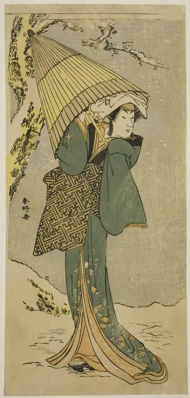The Actor Nakamura Riko I as Kiyotaki in the Play Oakinai Hiru ga Kojima, Performed at the Nakamura Theater in the Eleventh Month, 1784