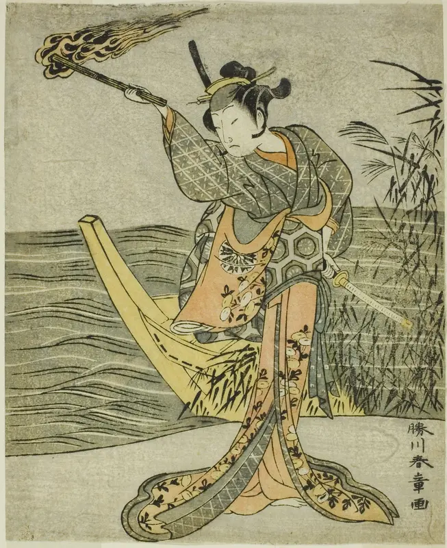 The Actor Nakamura Tomijuro I as Nagoya Osan in the Play Fuki Kaete Tsuki mo Yoshiwara (Rethatched Roof: The Moon also Shines Over the Yoshiwara Pleasure District), Performed at the Morita Theater in the Eleventh Month, 1771