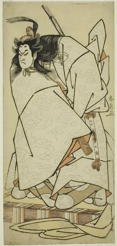 The Actor Onoe Matsusuke I as Ashikaga Takauji in the Play Kumoi no Hana Yoshino no Wakamusha, Performed at the Nakamura Theater in the Eleventh Month, 1786 Wall Art by Katsukawa Shunsen - High-Resolution Digital Print