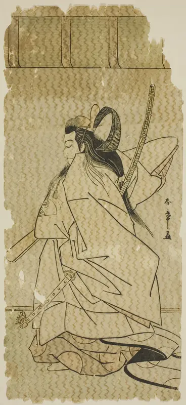 The Actor Onoe Matsusuke I as Prince Takanori in the play "Kaeribana Eiyu Taiheiki," performed at the Nakamura Theater in the eleventh month, 1779