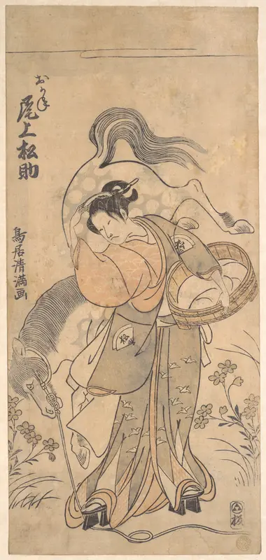 The Actor Onoe Matsusuke in the Role of the Famous Strong Woman Okane