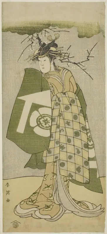 The Actor Osagawa Tsuneyo II as Oiso no Tora in the Play Gohiiki no Hana Aikyo Soga, Performed at the Kawarazaki Theater in the First Month, 1794 Wall Art by Katsukawa Shun'ei - High-Resolution Digital Print