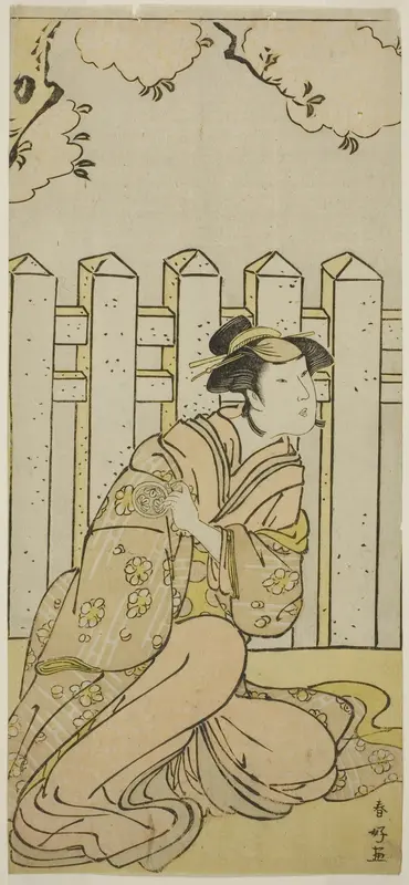 The Actor Osagawa Tsuneyo II as Onoe in the Play Haru no Nishiki Date-zome Soga, Performed at the Nakamura Theater in the Fourth Month, 1790